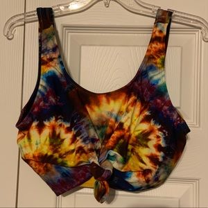 Tie dye bathing suit top